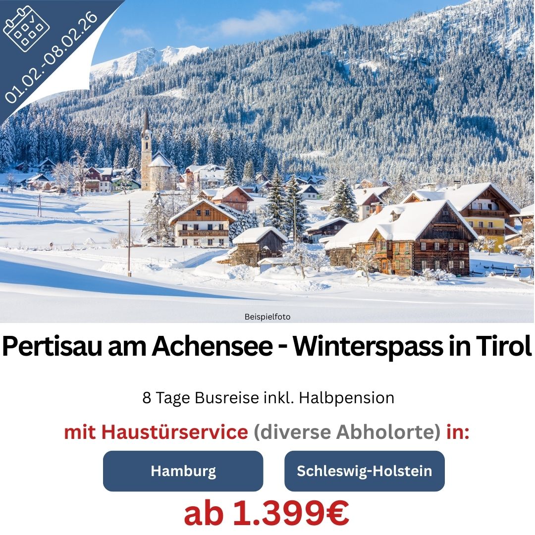 Mehr über den Artikel erfahren Busreise mit Haustürservice – Angebot Nr.1