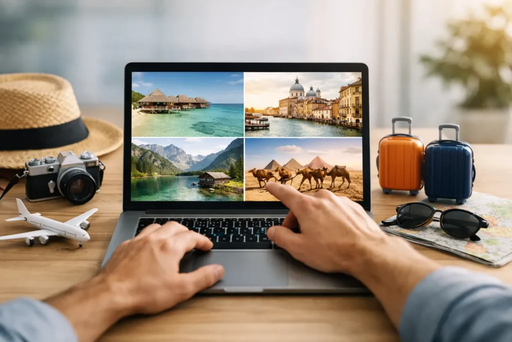 Reiseportal mit mehreren Veranstaltern wählen