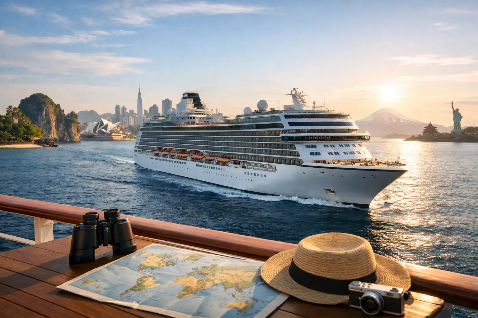 Weltreisen mit dem Kreuzfahrtschiff im Überblick